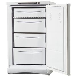 Морозильная камера Indesit SFR 100  белый, 60x66.5x100 см, полезн объем 118 л, 18кг/сут, 4 ящика, класс B, SN-T, 43 дБ, электромеханическое управл 