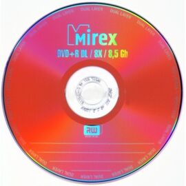  Диск DVD+R Mirex 8.5 Gb, 8x, Cake Box (10), Dual Layer 
