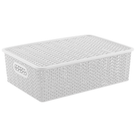  Корзинка VIOLET Вязь 532106 7,5л 350х 245х105 белый 