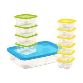  Набор емкостей для продуктов квадратных Funbox Fusion FC1116 4шт (2,6л; 1,7л; 1,1л; 0,63л) 