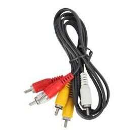  Кабель аудио-видео Ningbo 3хRCA (m)/3хRCA (m) 1м черный (JAAC027-1) 