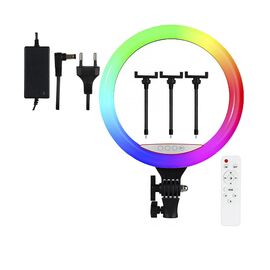  Кольцевая лампа 22RGB 56см (black) (220002) 