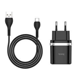 СЗУ HOCO C12Q Smart QC3.0 + Type-C (черный) 