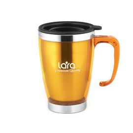  Термокружка LARA LR04-38 400мл, высота 12,8см, диаметр 8,7см, двойные стенки, пластик 