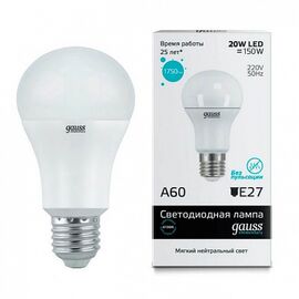  Лампочка Gauss 23229 Elementary A60 20W 