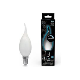  Лампа светодиодная Gauss Filament 104201209-D 9Вт цок.E14 свеча 220B 4100K св.свечения белый нейтральный уп/10шт 