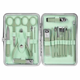  Набор для маникюра и педикюра WBZ 609489 Standard в футляре зеленый 