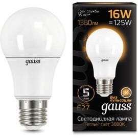  Лампочка Gauss 102502116 A60 16W E27 