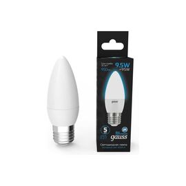  Лампа светодиодная Gauss 103102310 9.5Вт цок.E27 свеча 220B 6500K св.свечения белый холодный уп/10шт 