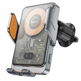  Автомобильный держатель HOCO HW7 Transparent Discovery Edition wireless fast charging car holder (air outlet) 