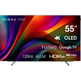  55" Телевизор Digma Pro OLED 55M черный OLED 3840x2160, 4K Ultra HD, 120 Гц, Wi-Fi, Smart TV, Google TV 