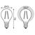 Лампа светодиодная Gauss Filament 105801111 11Вт цок.E14 шар 220B 2700K св.свечения белый теплый уп/10шт 