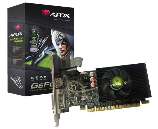  Видеокарта AFOX GeForce GT210 AF210-1024D3L8 1GB DDR3 64Bit VGA DVI HDMI RTL 