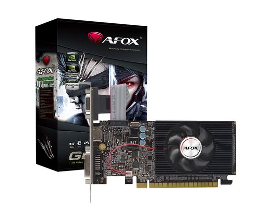  Видеокарта AFOX GT610 (AF610-1024D3L7-V6) 1GB LP DDR3 64BIT DVI HDMI VGA SINGLE FAN RTL 