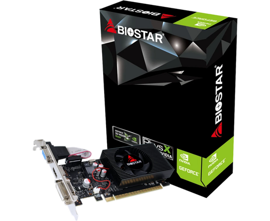  Видеокарта Biostar Nvidia GeForce GT 730 GT730-4GB D3 LP (VN7313TH41) PCI-E (GF108) 4Gb 128bit GDDR3 700/1333 DVIx1 HDMIx1 CRTx1 HDCP Ret low profile 