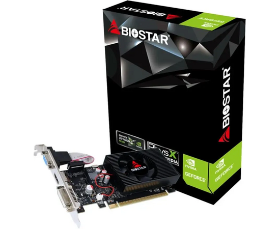  Видеокарта Biostar Nvidia GeForce GT 730 VN7313THX1 GT730-2GB D3 LP (GF108) 2ГБ GDDR3, Low Profile, Ret 