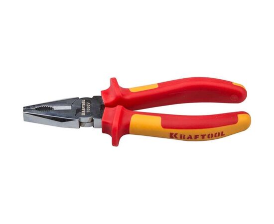  Плоскогубцы Kraftool Electro-Kraft (2202-1-18 z01) Cr-Mo сталь, двухкомпонентная рукоятка, хромированное покрытие, 180мм 