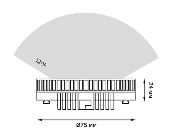  Лампа GAUSS GX53 108008308 LED таблетка 8Вт одна шт. 