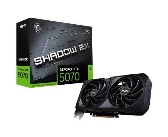  Видеокарта MSI RTX5070 Shadow 2X OC 12GB (RTX 5070 12G Shadow 2X OC) GDDR7 192bit 3xDP HDMI 2Fan RTL 