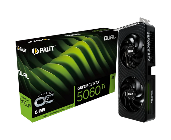  Видеокарта PALIT RTX5060Ti Dual OC 8GB (NE7506TT19P1-GB2062D) PCIE16 
