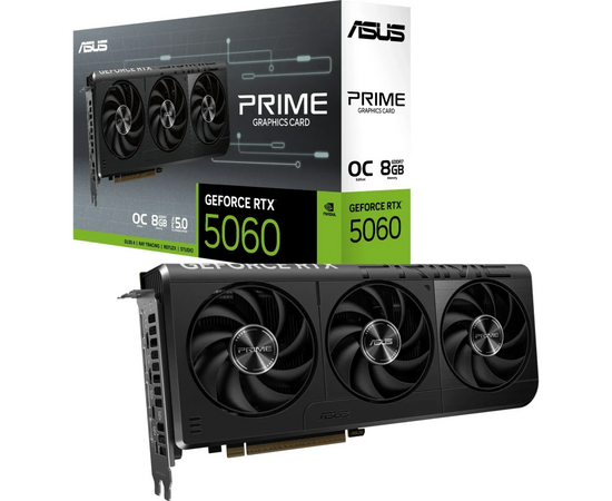  Видеокарта ASUS RTX5060 (Prime-RTX5060-O8G) (90YV0N10-M0NA00)/HDMI DP*3 8G D7 