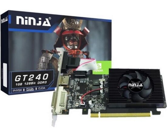  Видеокарта Ninja (Sinotex) GT240 1GB (NK24NP013F) GDDR3 128bit VGA DVI HDMI 1Fan RTL 