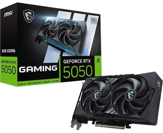  Видеокарта MSI RTX5050 Gaming OC 8GB (RTX 5050 8G Gaming OC) GDDR6 128bit 3xDP HDMI 2Fan RTL 