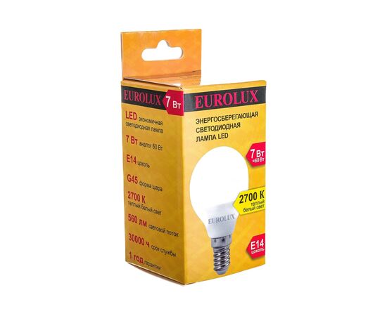  Лампа светодиодная Eurolux LL-E-G45-7W-230-2 
