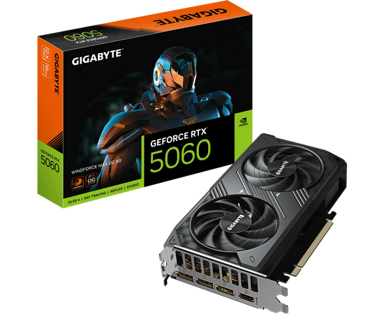  Видеокарта GIGABYTE RTX5060 8GB (GV-N5060WF2MAX OC-8GD) PCIE16 