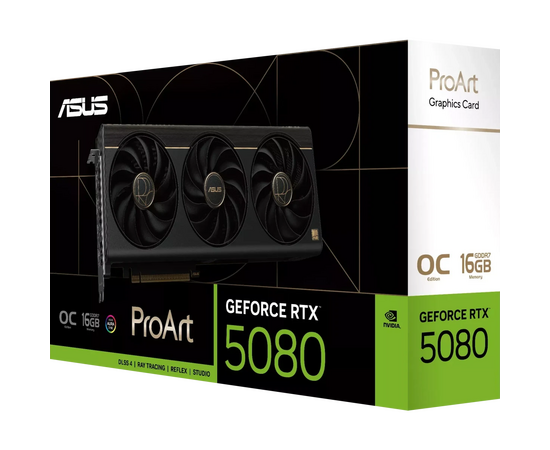  Видеокарта ASUS Nvidia GeForce RTX 5080 ProArt (PROART-RTX5080-O16G) 16ГБ, GDDR7, OC, Ret 