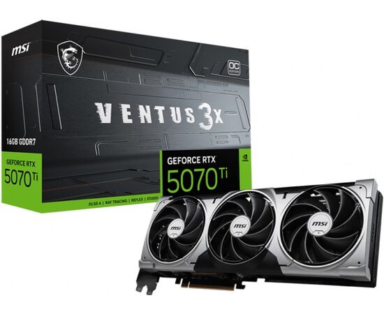  Видеокарта MSI RTX 5070 Ti 16G Ventus 3X OC//RTX 5070, HDMI, DP*3, 16G, D7 