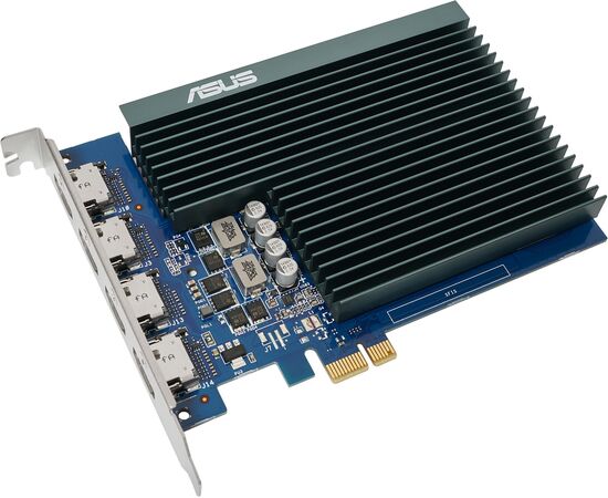  Видеокарта Asus GeForce GT 730 GT730-4H-SL-2GD5 PCI-E 2Gb GDDR5 902/5010 HDMIx4 HDCP Ret 