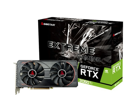 Видеокарта Biostar Nvidia RTX3060Ti 8Gb (VN3606TM82) 256bit GDDR6 PCI-E 1410/14000/HDMIx1/DPx3/HDCP Ret 