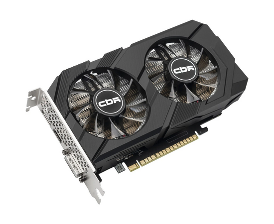  Видеокарта CBR GTX1650 4Gb (VGA-STX1650-4G-RTL) GDDR6, 128bit, 1410-1590Mhz, 1*DP + 1*HDMI + 1*DVI, 75W, Ret 