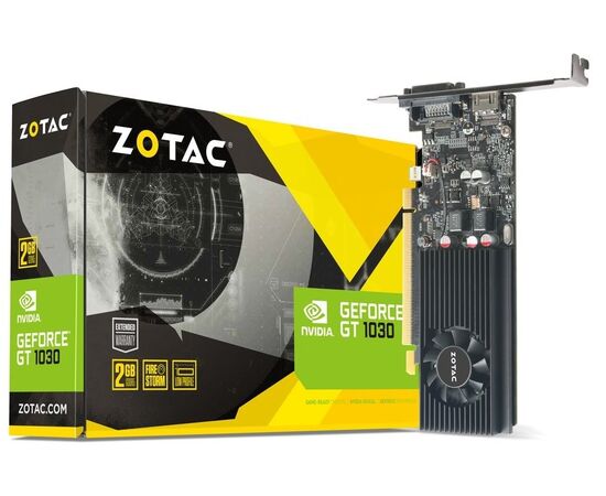  Видеокарта Zotac GeForce GT 1030 (ZT-P10300A-10L) 2GB GDDR5 ,64bit, HDCP, HDMI/DVD-D, RTL 