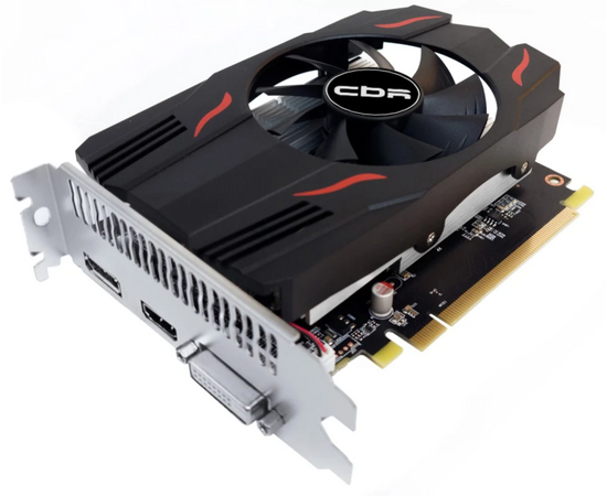 Видеокарта CBR Radeon RX 550 4G (VGA-STX550-4G-RTL), GDDR5, 128BIT, 896, 1175MHz, Single fan, PCIE 3.0, 50W (DVI/HDMI/DP) 