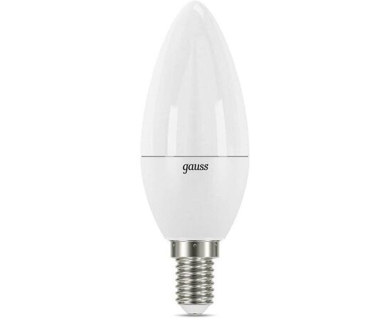  Лампа Gauss (103101307) светодиодная 6.5Вт цок. E14 свеча 220B 6500K св.свеч.бел.хол. (упак. 10шт) 