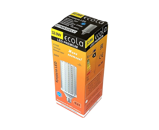  Лампа светодиодная ECOLA Corn Premium Z7NW32ELC 32,0W 220V E27 2700K кукуруза со стеклом 200x80 (1/50) 