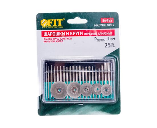  Шарошки и круги отрезные с алмазным напылением FIT IT 36487 