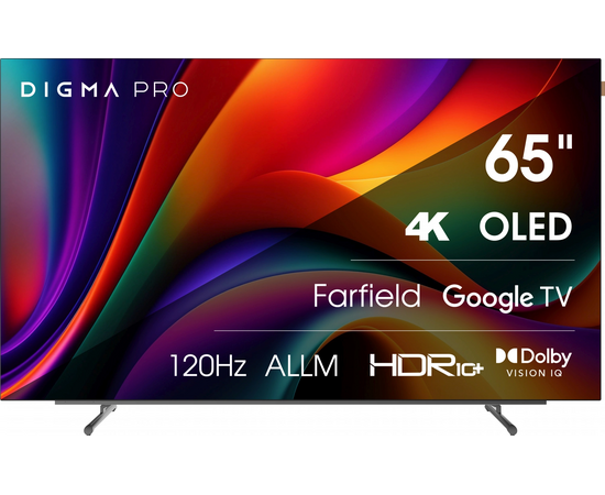  65" Телевизор Digma Pro OLED 65M черный OLED 3840x2160, 4K Ultra HD, 120 Гц, Wi-Fi, Smart TV, Google TV 